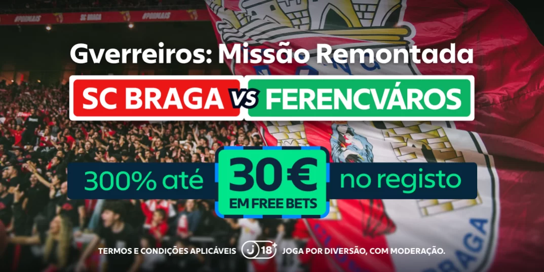 SC Braga Ferencvaros melhores odds apostar liga europa