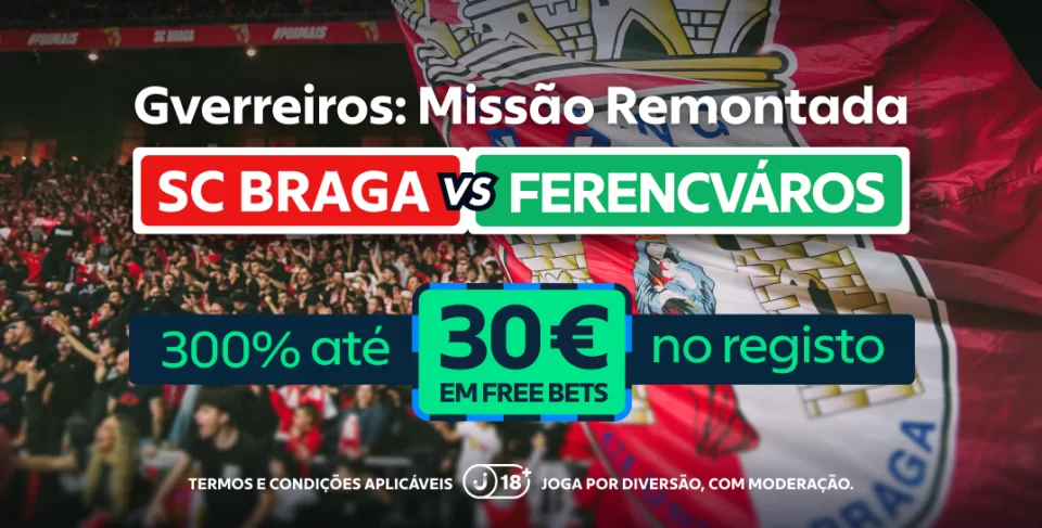 SC Braga Ferencvaros melhores odds apostar liga europa