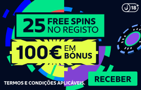 25 Free spins no registo. 100€ em bónus.